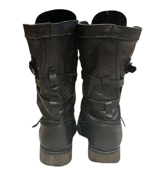 Steve Madden Banddit Black Leather Strappy Buckle Moto Boots Women's Size 10 - Picture 5 of 8